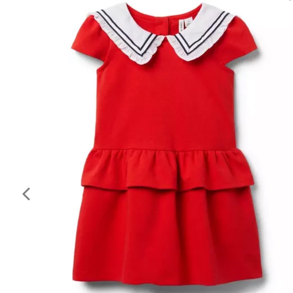 Janie and jack sailor collar dress Red and white blue ponte dress #sailorcore